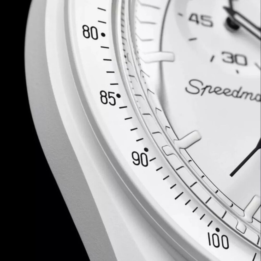 Authentic OMEGA X SWATCH MoonSwatch Mission to the Moonphase Snoopy White Unisex - Picture 8 of 12